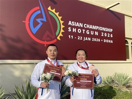 飛靶射擊亞錦賽　陳貴鵬、林怡君混雙不定向摘銅