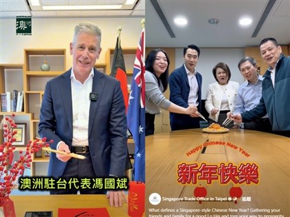 澳洲代表寫春聯賀年　新加坡代表示範「撈魚生」[影]