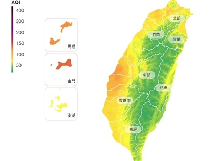 境內外污染雙重影響　24日前空氣品質不佳
