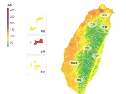 台北金門空氣品質亮紅燈　國健署籲減少室外活動