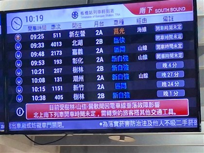 台鐵電車線故障肇因集電弓損壞未確實檢修　提3大改善措施