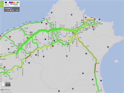 國道湧現車潮多路段壅塞　國5北上「紫爆」