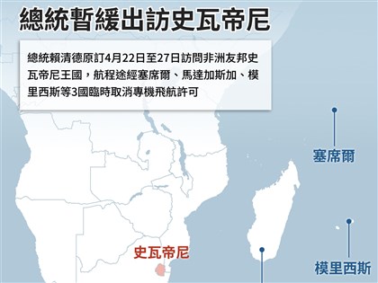 賴總統暫緩出訪史瓦帝尼　美議員批中國將飛安武器化