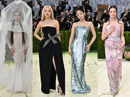 BLACKPINK出席Met Gala　場內群星鬥豔、場外抗議貝佐斯贊助