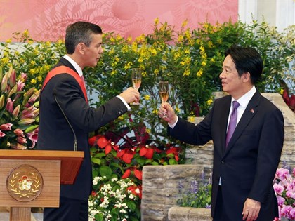 獲賴總統頒贈采玉大勳章　潘尼亞：巴拉圭將續當台灣最堅實盟友