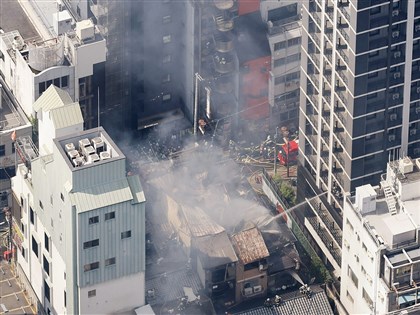 日本大阪道頓堀附近建物失火　台灣遊客急避難