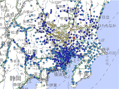 日本關東5.5地震  埼玉、群馬最大震度5弱