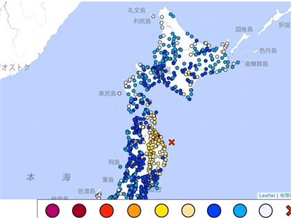 日本東北地震規模6.9　青森震度6強、岩手5強