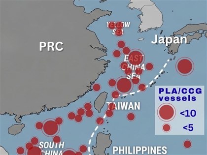吳釗燮:中國沿第一島鏈部署逾110艘船艦 創歷史新高