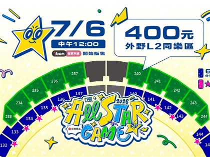 中職明星賽加開外野上層各4000席 6日中午開賣