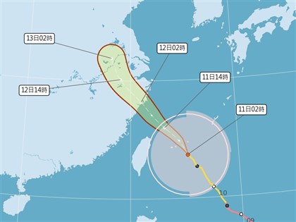 颱風巴威速度穩定往西北移動　外圍環流帶來雨勢