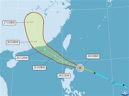 颱風紅霞25日可能增強為中颱　花東、恆春半島防豪雨