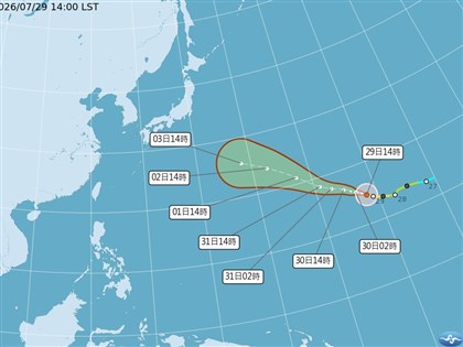 大台北30日防36度以上高溫　白海豚將轉強烈颱風、路徑變化下週明朗