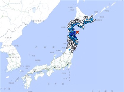 青森規模5.8地震 青森縣、岩手縣部分地區最大震度4