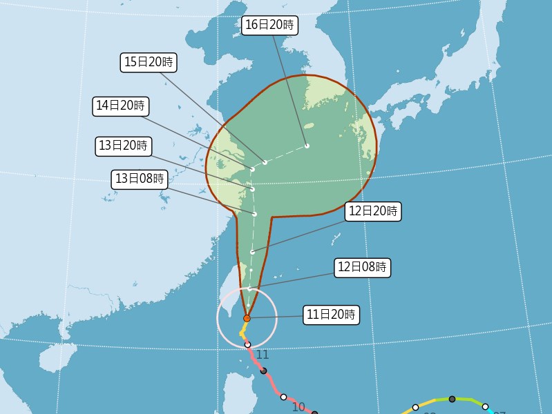 颱風璨樹襲台北北基宜花東、3縣市部分地區12日停班停課 生活 重點 