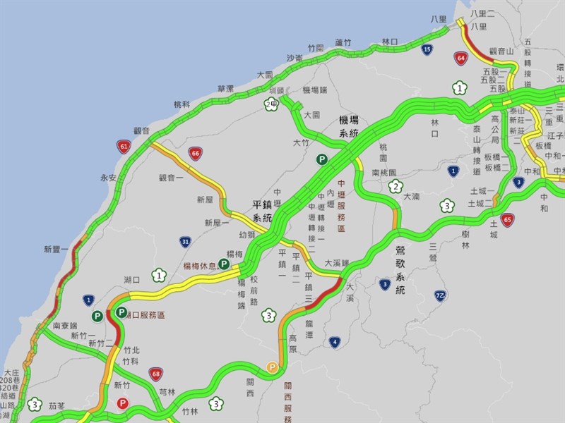 228連假首日國道7路段易塞 多處車速40公里以下