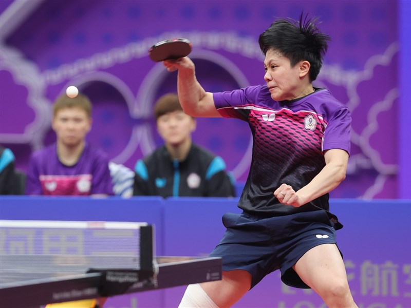 Taiwanese Women's Table Tennis Team's Debut at Asian Games Match