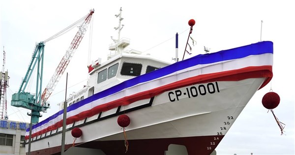 海關100噸巡緝「海隆艇」下水 蘇貞昌：將再建8艘 | 政治 | 中央社