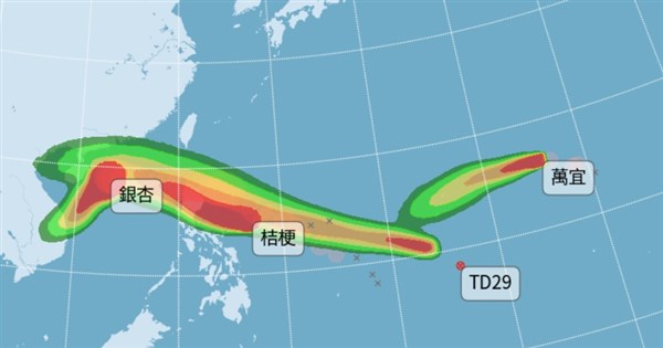 颱風天兔最快晚間生成 史上首次11月4颱並存 | 生活 | 中央社 CNA