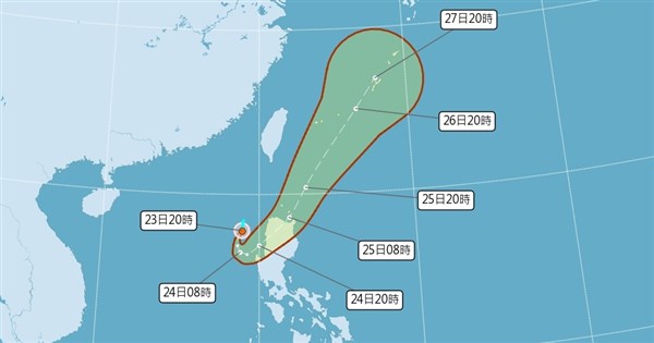 颱風竹節草生成　估25、26日為台灣東南部帶水氣

