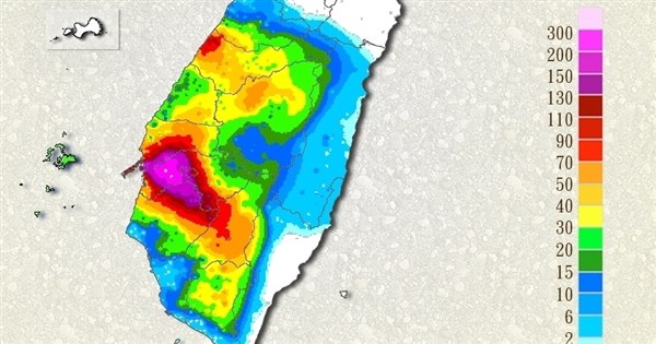 豪雨襲西南部最大雨量已破300毫米　多處一級淹水警戒