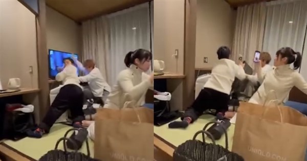 日本青森地震台灣旅客劇烈搖晃中護電視 日網友大讚體貼