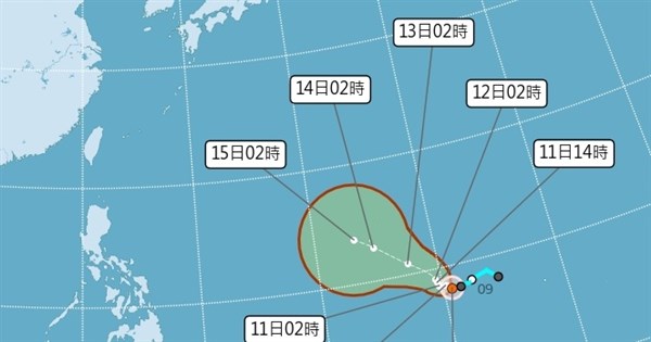 台風シンラコウ、未明に発生 台湾への直接影響なし