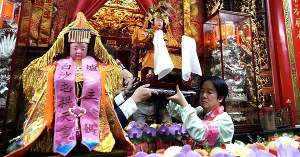 白沙屯媽祖進香在即　賴總統淨轎恭送為台灣祈福
