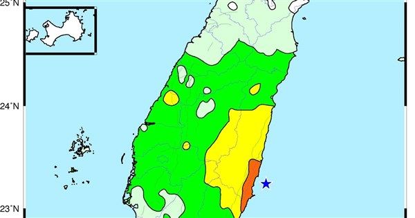 5.6 Magnitude Earthquake in Eastern Sea Area Felt Across Taiwan; Beware of Aftershocks Above Magnitude 4 for 1 Week