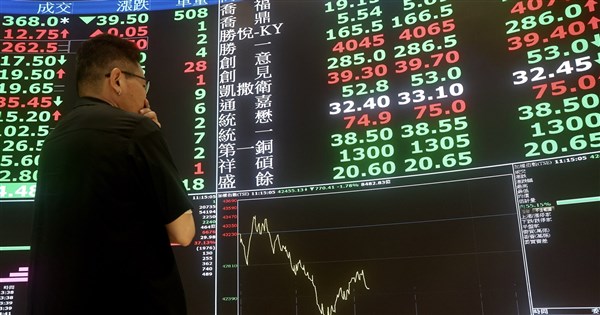 台湾株式市場、盤中急落で変動幅1450ポイント超、AI大型株が軟調