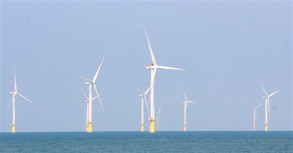 AI淨零／台湾の洋上風力発電が500基の風車を達成し、総導入容量が世界第5位に