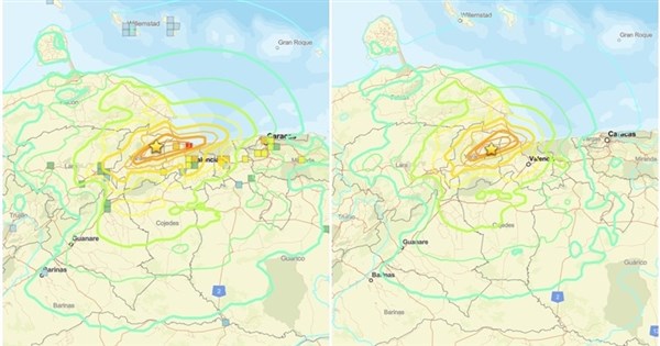 Twin earthquakes in Venezuela cause buildings to collapse in capital; Colombia also feels tremors