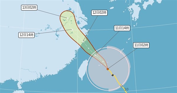 颱風巴威速度穩定往西北移動 外圍環流帶來雨勢