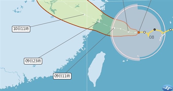 颱風白海豚持續向西移動 強度估持續減弱