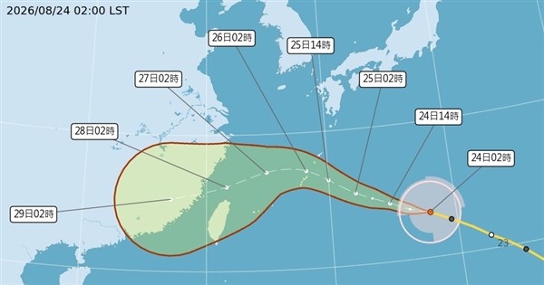 吳德榮:沙德爾估中颱襲台 暴風圈掃大半台灣