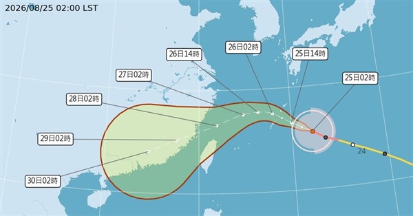 吳德榮:沙德爾減弱為中颱 暴風圈將掃過北台灣 吳德榮:沙德爾減弱為中颱 暴風圈將掃過北台灣