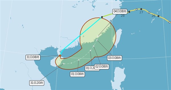 颱風沙德爾不排除復活 最快9/1晚間海警