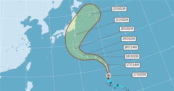 吳德榮:颱風杜鵑對日本威脅減輕 17、18日台灣水氣減少