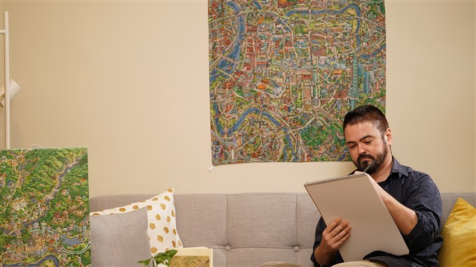 飄洋過海愛上妳／你 英國插畫家畫地圖敘真情