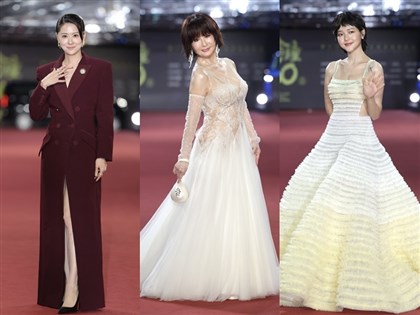 金鐘紅毯「女皇」潘迎紫凍齡美貌驚豔全場 林予晞林廷憶氣質亮相【圖輯】