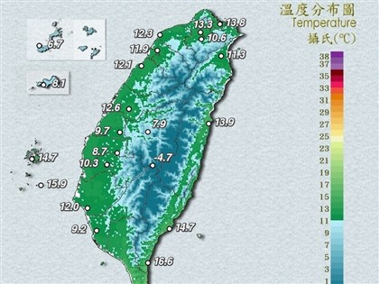 早安世界》清晨中部以北低溫下探10度　5日再一波冷氣團