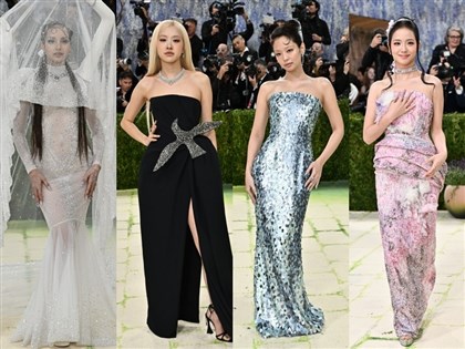 BLACKPINK出席Met Gala　場內群星鬥豔、場外抗議貝佐斯贊助