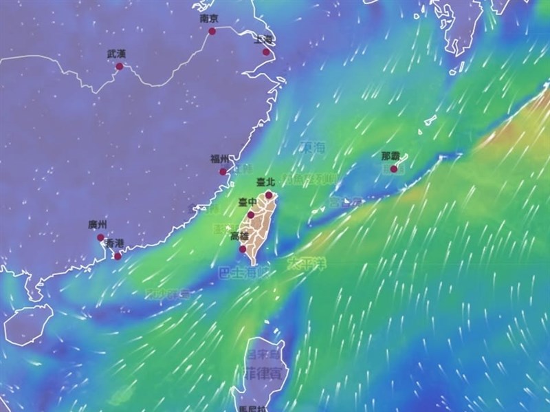 氣象署揭風場圖上神秘藍線　其實是滯留鋒面雨區