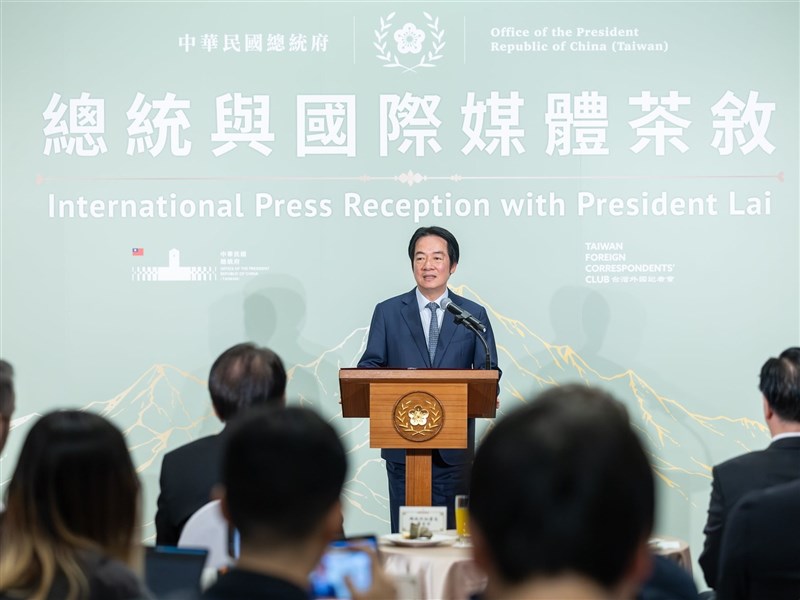 賴總統與國際媒體茶敘：讓世界看見真實民主的台灣